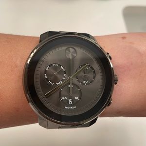 Large Movado BOLD chronograph 44mm Gunmetal